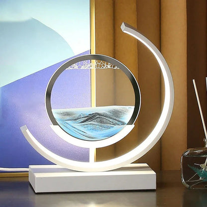 Sandlight Quicksand Tafellamp | Bewegend Zanddecor en LED Licht voor Sfeervolle Verlichting