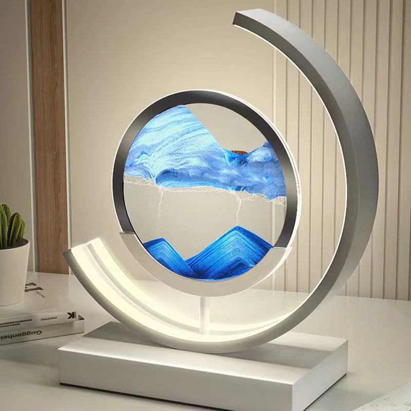 Sandlight Quicksand Tafellamp | Bewegend Zanddecor en LED Licht voor Sfeervolle Verlichting