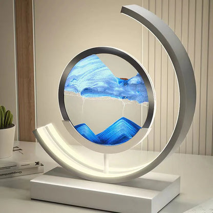 Sandlight Quicksand Tafellamp | Bewegend Zanddecor en LED Licht voor Sfeervolle Verlichting