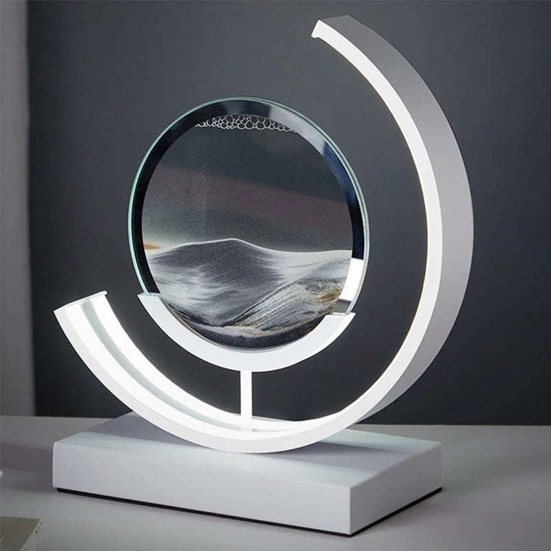 Sandlight Quicksand Tafellamp | Bewegend Zanddecor en LED Licht voor Sfeervolle Verlichting