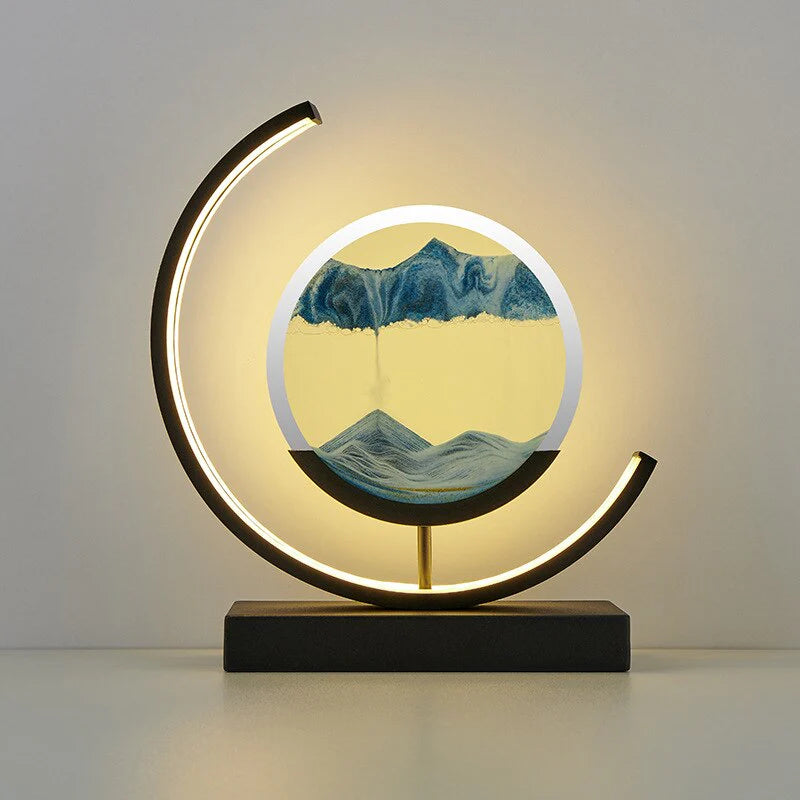 Sandlight Quicksand Tafellamp | Bewegend Zanddecor en LED Licht voor Sfeervolle Verlichting