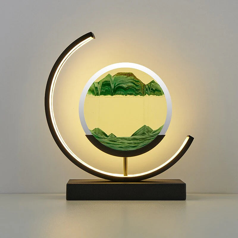 Sandlight Quicksand Tafellamp | Bewegend Zanddecor en LED Licht voor Sfeervolle Verlichting