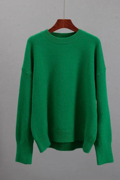 Oversized Trui Met Ronde Hals | Lange Mouwen