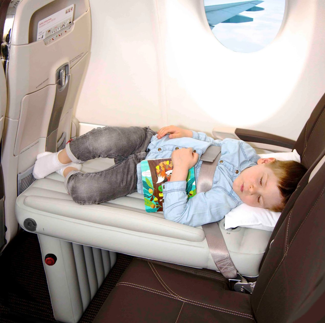 Comfort Opblaasbaar Vliegtuigbed – Comfortabel & Praktisch Reisbeddje voor Kinderen – Skyler