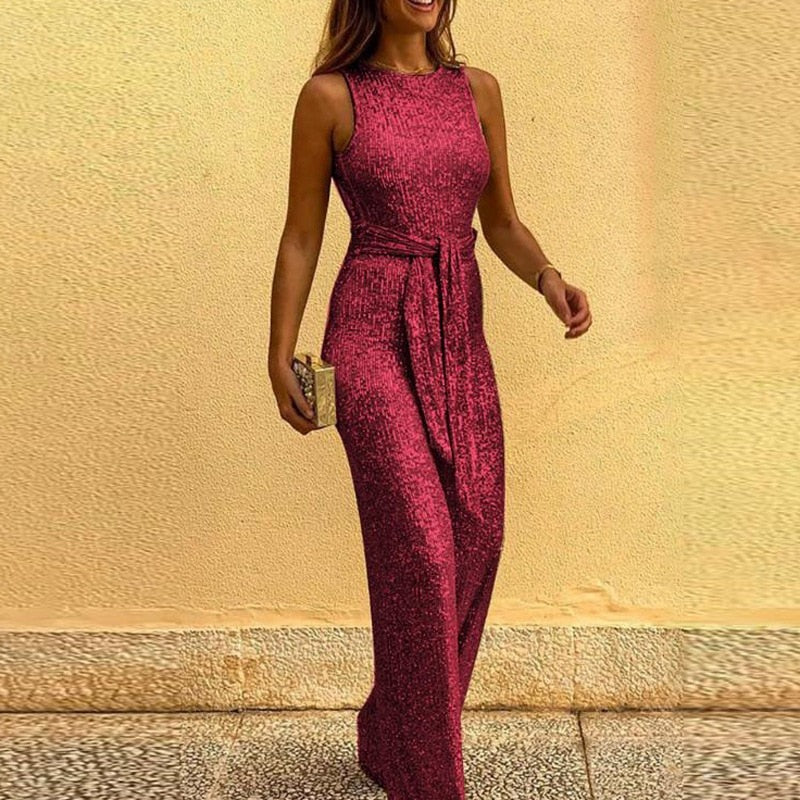 Glitter Jumpsuit Dames | Feestelijke en Elegante Party Outfit