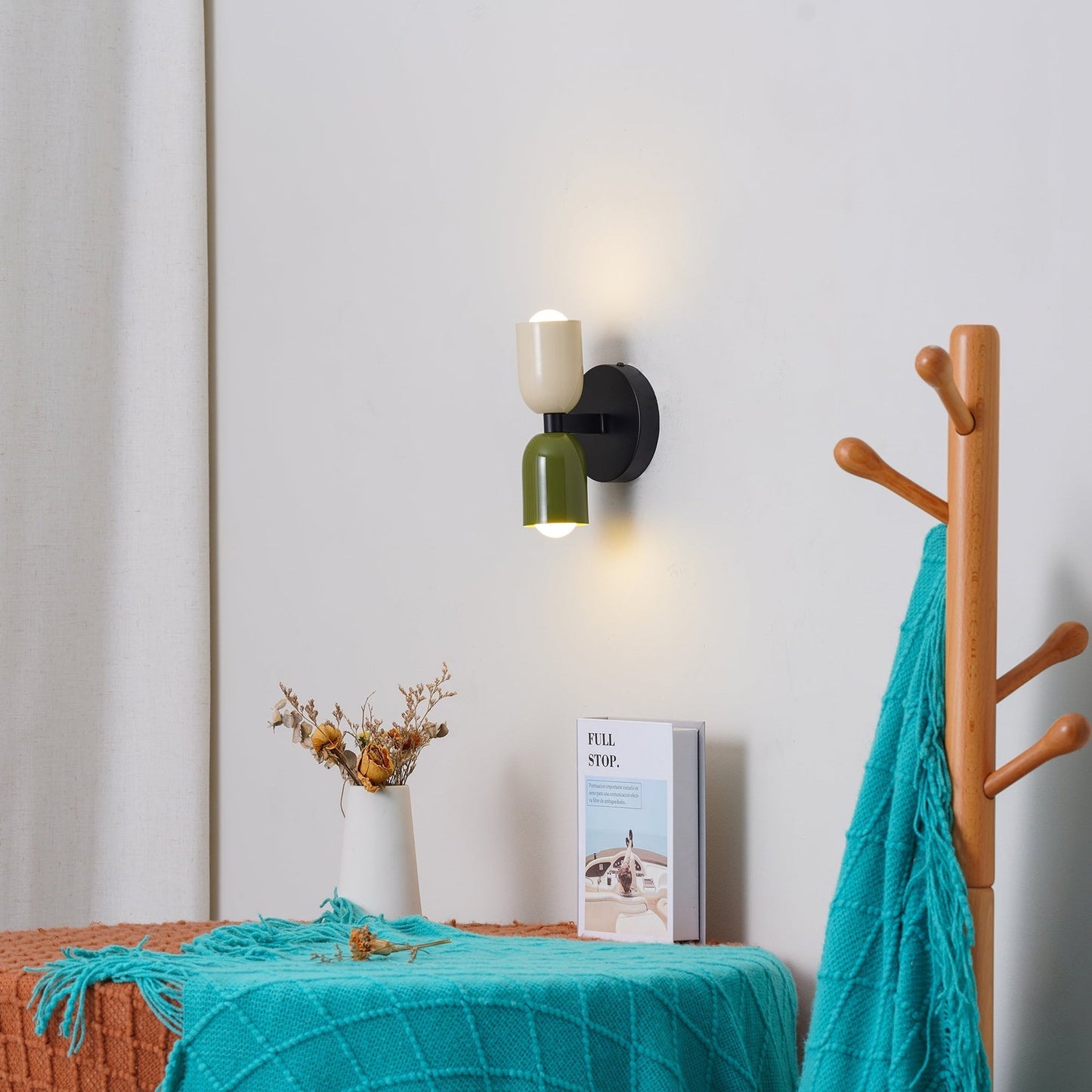 Dubbele Wandlamp in Vintage Stijl | Korte Moderne LED Wandverlichting voor Bijkeuken of Hal – TwinGlow Retro