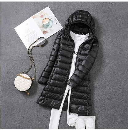 Lange Donsjas Met Afneembare Capuchon | Warm