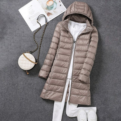 Lange Donsjas Met Afneembare Capuchon | Warm
