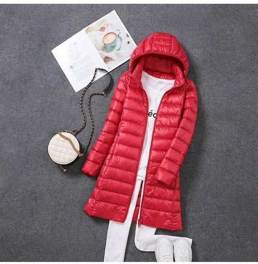 Lange Donsjas Met Afneembare Capuchon | Warm
