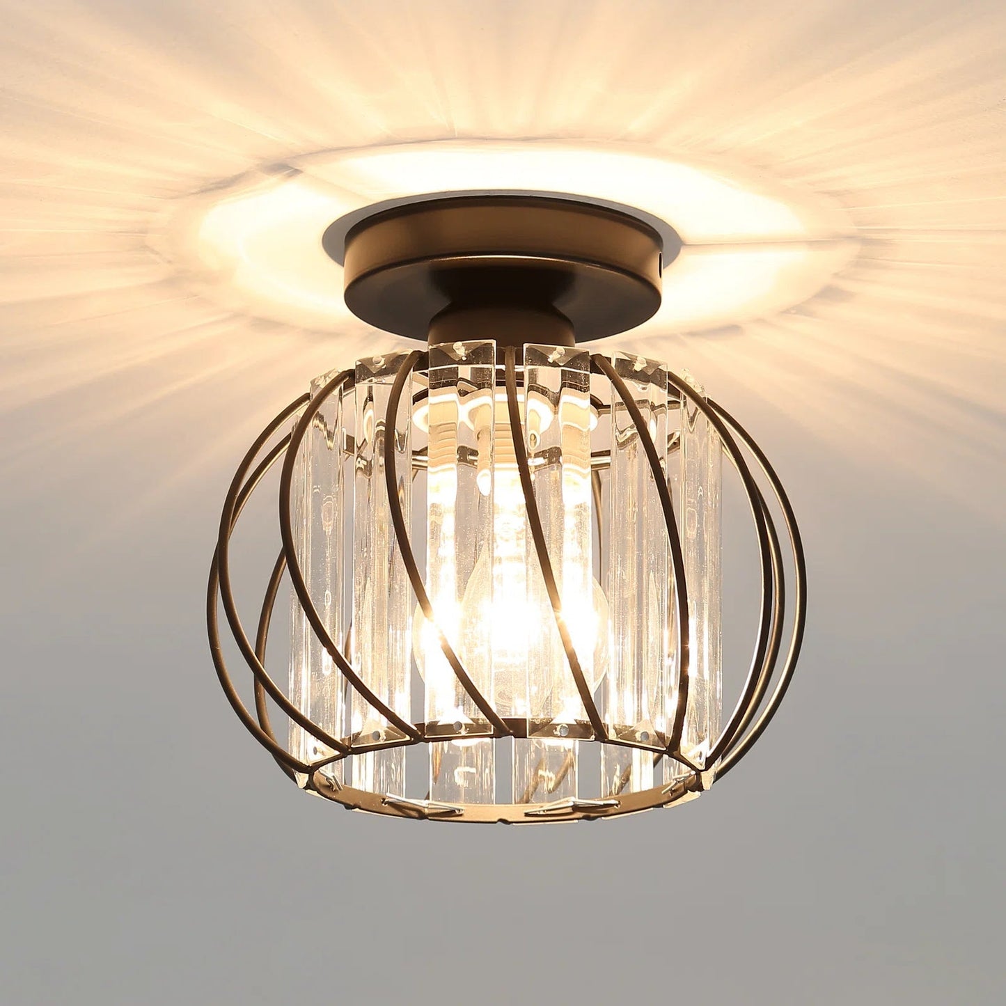 Nordic Luxe Plafondlamp van Glas | Designlamp voor Hal, Gang of Overloop – ScandiLuxe Glow