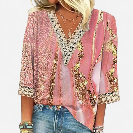 Zomerse V-Hals Damesblouse – Esmée