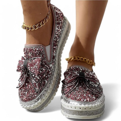 Isabelle - Glinsterende Instapsneakers met Strass voor Dames
