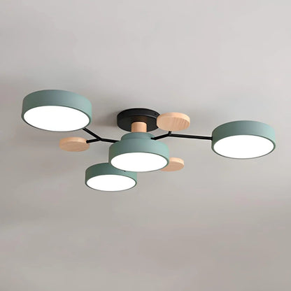 Moderne Ronde LED Plafondlamp van IJzer | Half-inbouw Designlamp voor Woonkamer of Eetkamer – IronHalo LED