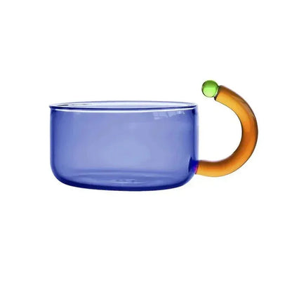 Elegante Glazen Waterketel met Mokken | Transparant Design met Contrasterende Kleuren voor Stijlvol Thee- of Koffiemoment – BrewStyle Set