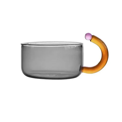 Elegante Glazen Waterketel met Mokken | Transparant Design met Contrasterende Kleuren voor Stijlvol Thee- of Koffiemoment – BrewStyle Set
