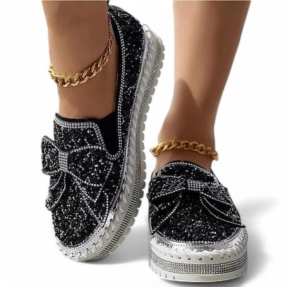 Isabelle - Glinsterende Instapsneakers met Strass voor Dames