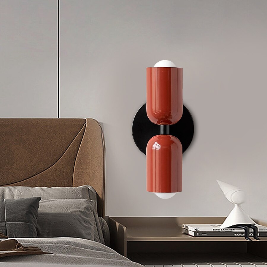 Dubbele Wandlamp in Vintage Stijl | Korte Moderne LED Wandverlichting voor Bijkeuken of Hal – TwinGlow Retro