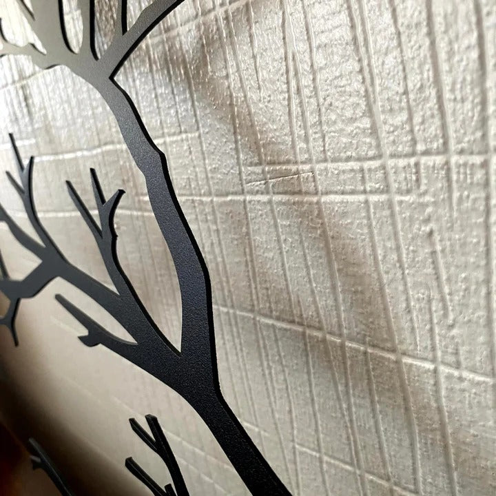 Metalen Muurdecoratie Vogels op Tak | Stijlvolle Wandkunst voor Moderne of Klassieke Interieurs – BirdBranch Wall Art