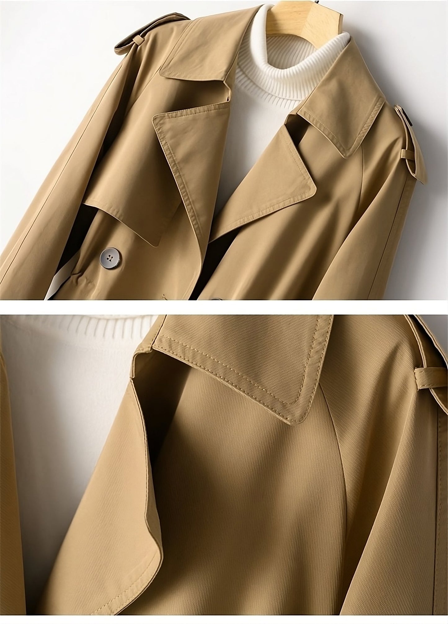 Stijlvolle Trenchcoat Met Knopen | Kort