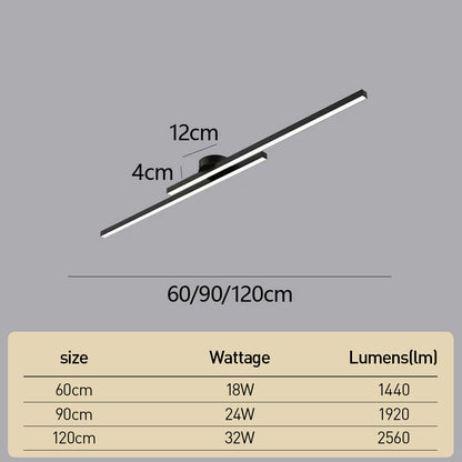 Moderne Aluminium LED Plafondlamp Langwerpig | Semi-Flush Design voor Woonkamer – LineaGlow LED
