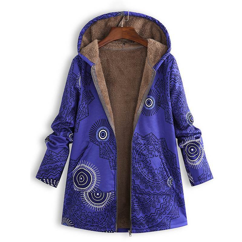 Trendy Bloemenjas Met Capuchon | Warm
