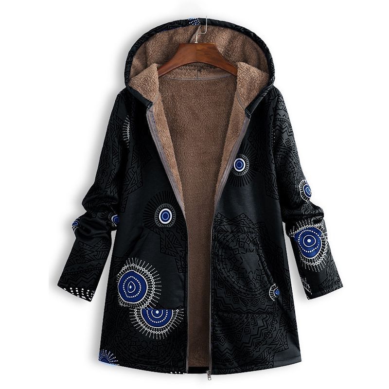 Trendy Bloemenjas Met Capuchon | Warm