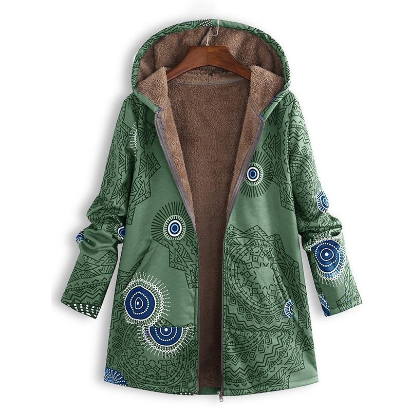 Trendy Bloemenjas Met Capuchon | Warm