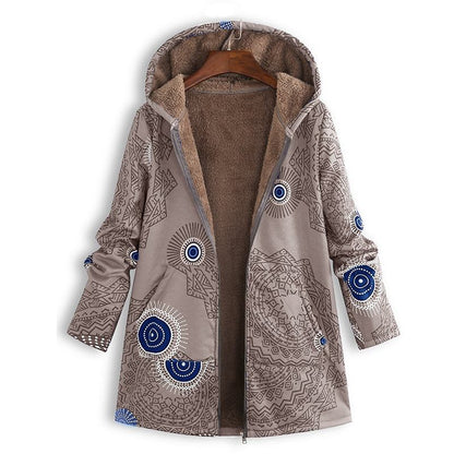 Trendy Bloemenjas Met Capuchon | Warm