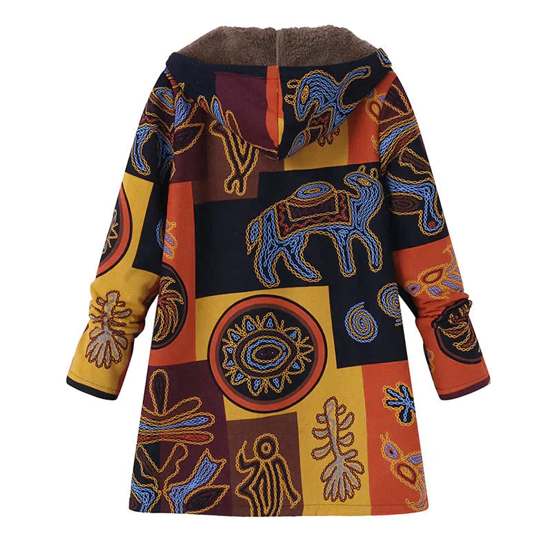 Trendy Bloemenjas Met Capuchon | Warm