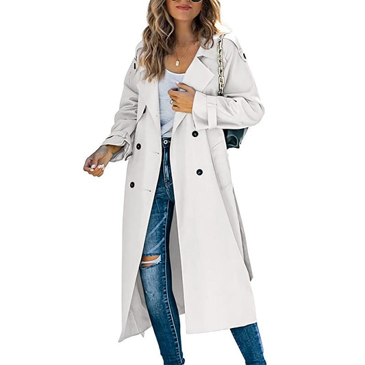 Lange Trenchcoat Met Knopen