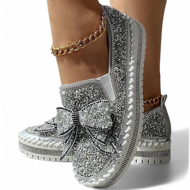 Isabelle - Glinsterende Instapsneakers met Strass voor Dames