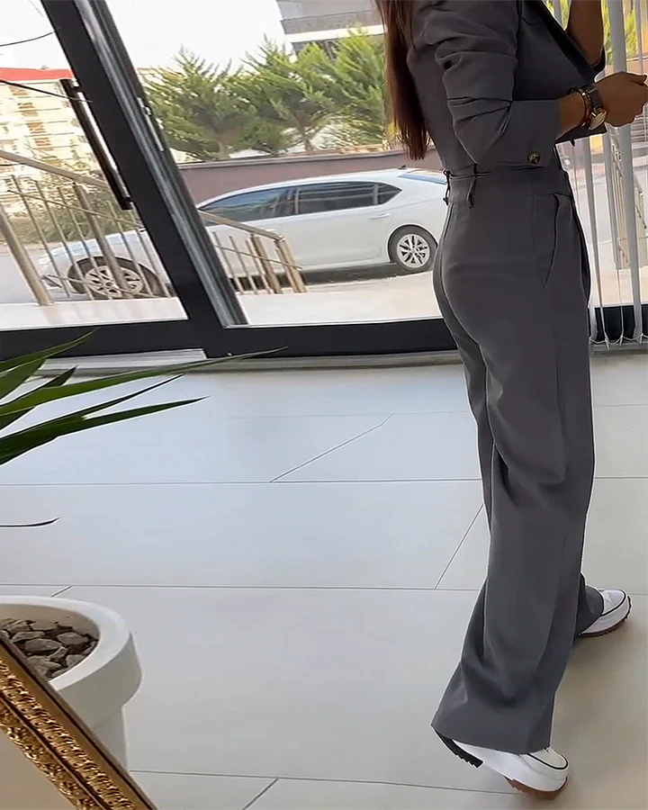2-Delige Dames Set | Blazer en Broek voor Zakelijk of Formeel Gebruik