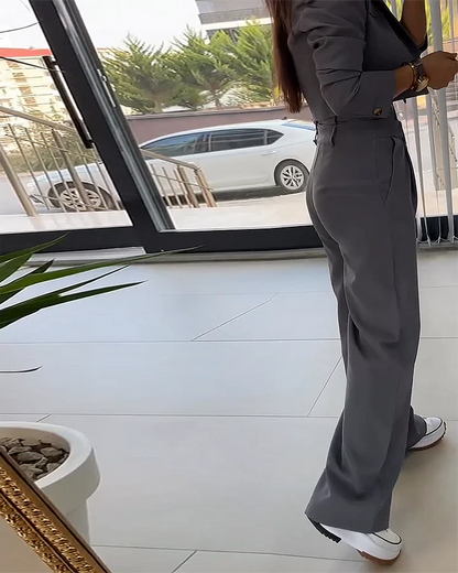 2-Delige Dames Set | Blazer en Broek voor Zakelijk of Formeel Gebruik