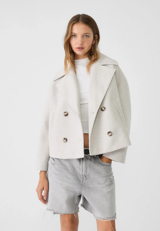 Korte Damesblazer met Knoopsluiting – Elegant & Gevormd – DuoChic