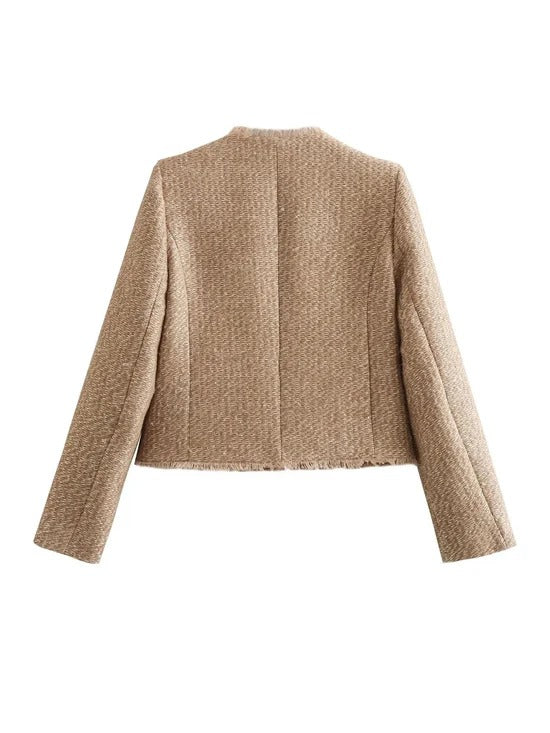 Tweed Jasje voor Dames | Klassiek en Elegant Blazerjack met Tijdloze Look