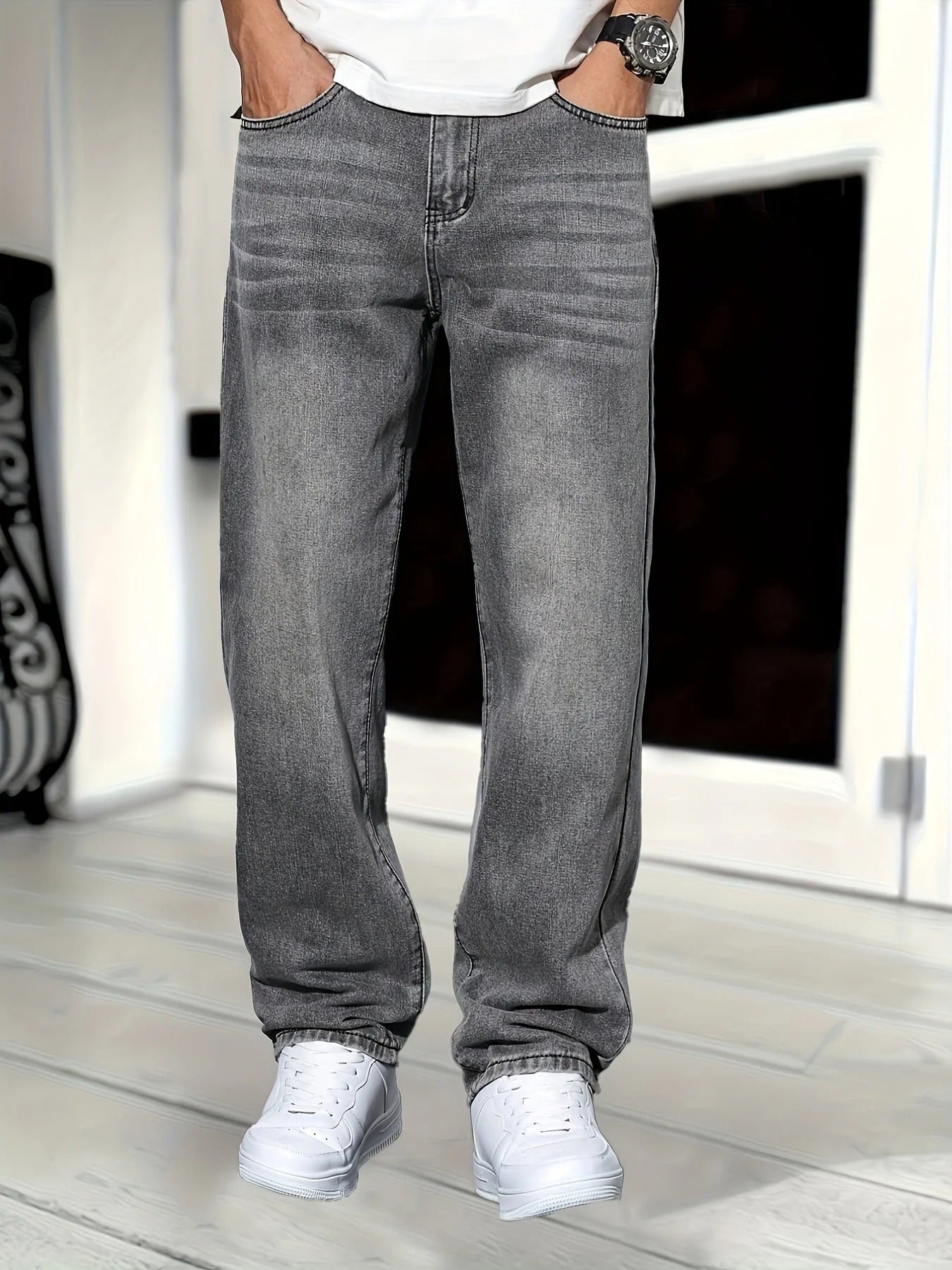 Klassieke Heren Jeans – Thijs | Denim Broek met Rechte Pasvorm en Comfortabele Stretch