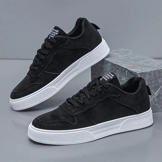 Lage Heren Sneakers in Effen Kleur | Stijlvolle Instapschoenen voor Dagelijks Gebruik