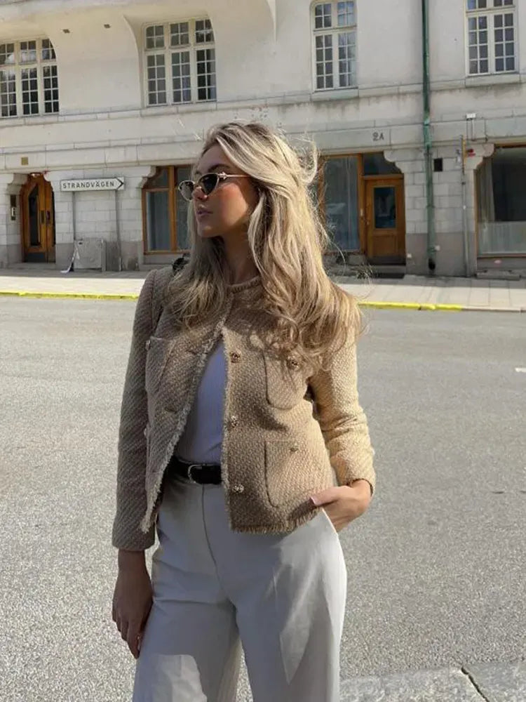 Tweed Jasje voor Dames | Klassiek en Elegant Blazerjack met Tijdloze Look