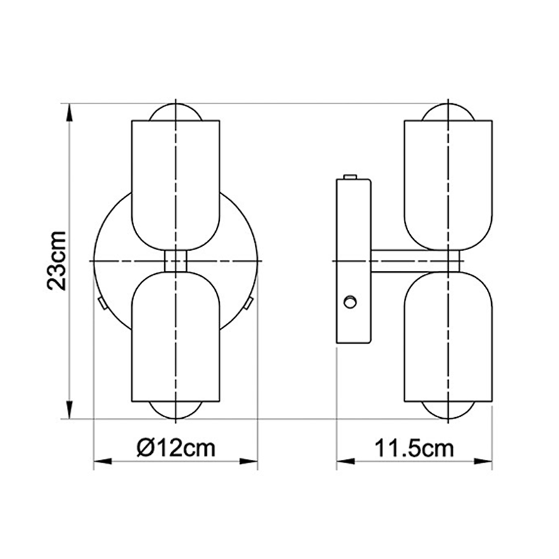 Moderne Dubbele Wandlamp | LED Up & Down Wall Sconce voor Slaapkamer, Hal of Woonkamer – DuoBeam Wall Light