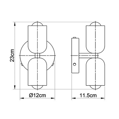 Moderne Dubbele Wandlamp | LED Up & Down Wall Sconce voor Slaapkamer, Hal of Woonkamer – DuoBeam Wall Light