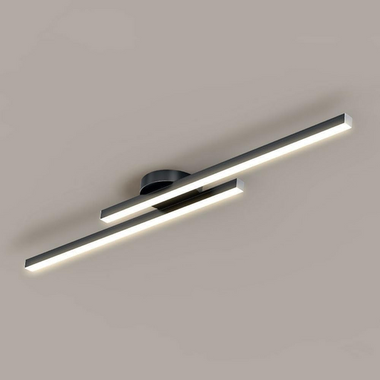 Moderne Aluminium LED Plafondlamp Langwerpig | Semi-Flush Design voor Woonkamer – LineaGlow LED