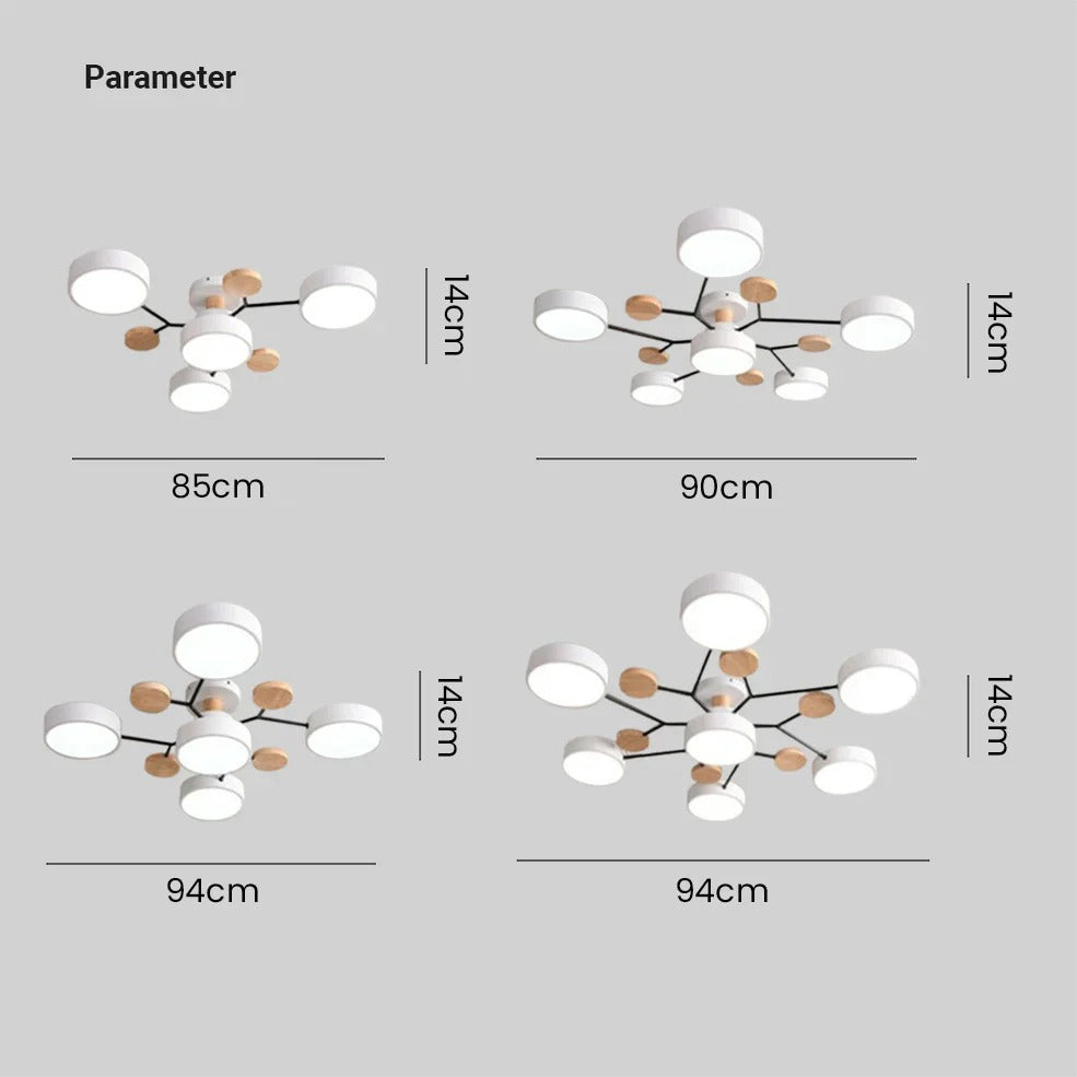 Moderne Ronde LED Plafondlamp van IJzer | Half-inbouw Designlamp voor Woonkamer of Eetkamer – IronHalo LED