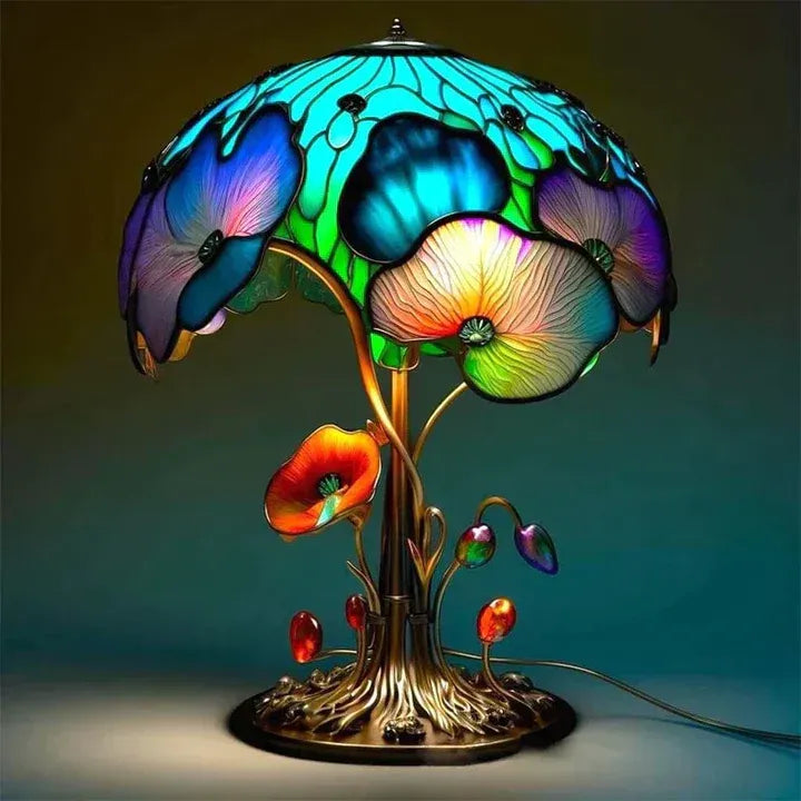 Glas-in-Lood Tafellamp | Prachtige en Rustgevende Sfeerverlichting met Klassiek Design – StainedGlow