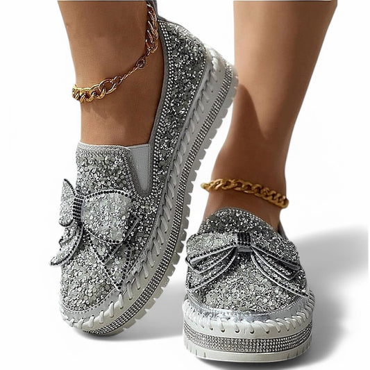 Isabelle - Glinsterende Instapsneakers met Strass voor Dames