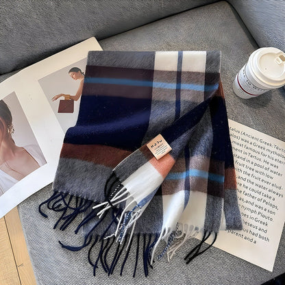 Wintersjaal met Ruitjesmotief | Perfect voor Dames in de Herfst en Winter