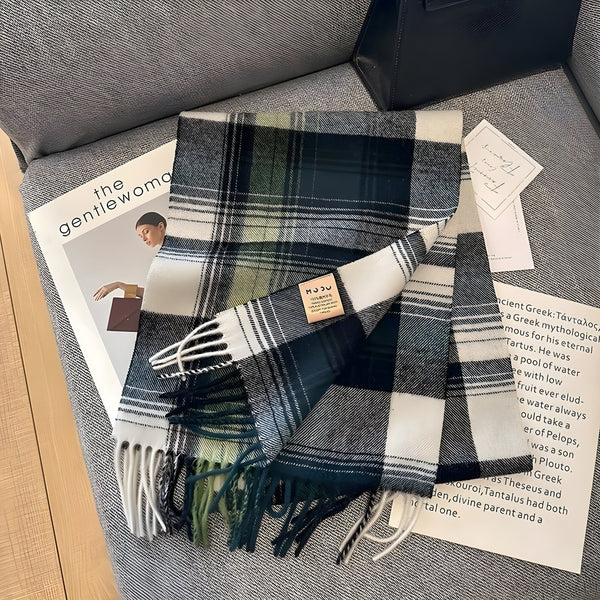 Wintersjaal met Ruitjesmotief | Perfect voor Dames in de Herfst en Winter