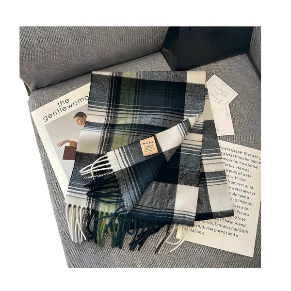 Wintersjaal met Ruitjesmotief | Perfect voor Dames in de Herfst en Winter
