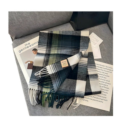 Wintersjaal met Ruitjesmotief | Perfect voor Dames in de Herfst en Winter