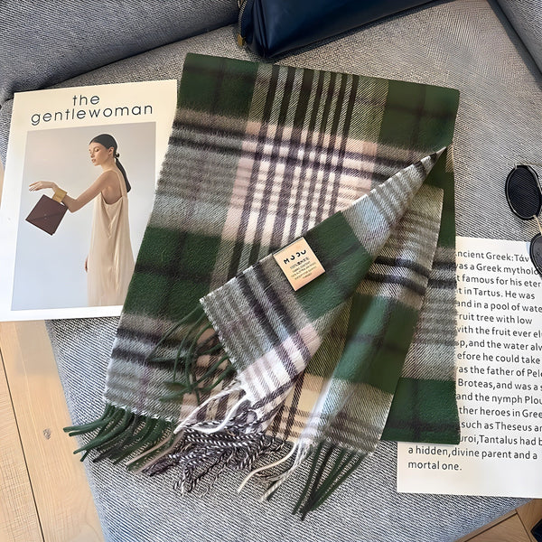 Wintersjaal met Ruitjesmotief | Perfect voor Dames in de Herfst en Winter