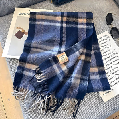 Wintersjaal met Ruitjesmotief | Perfect voor Dames in de Herfst en Winter
